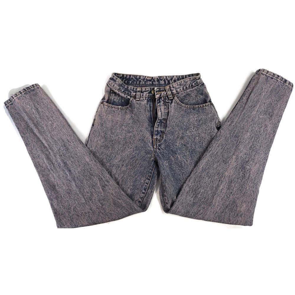 Vintage Pepe Jeans Womens Small Acid Wash High Waist Tapered Denim 80s 90s 30x31